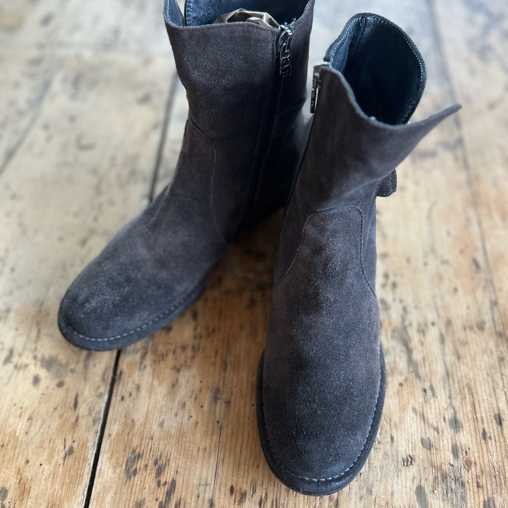 Alberto Fermani Dark Brown Suede Ankle Bootie Boots 36